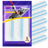 5 Pack H2prO Mop Pads Compatible with O Ceda H2PrO Flat Mop System, 100% Microfiber Mop Head Replacements, Washable and Reusable for H2prO Mop