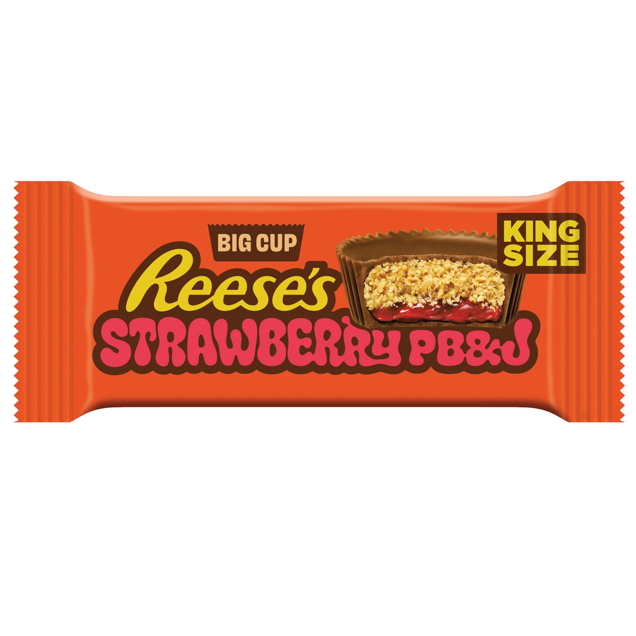 REESE'S PB&J Strawberry Big Cup King Size Peanut Butter Cups, 2.8 oz