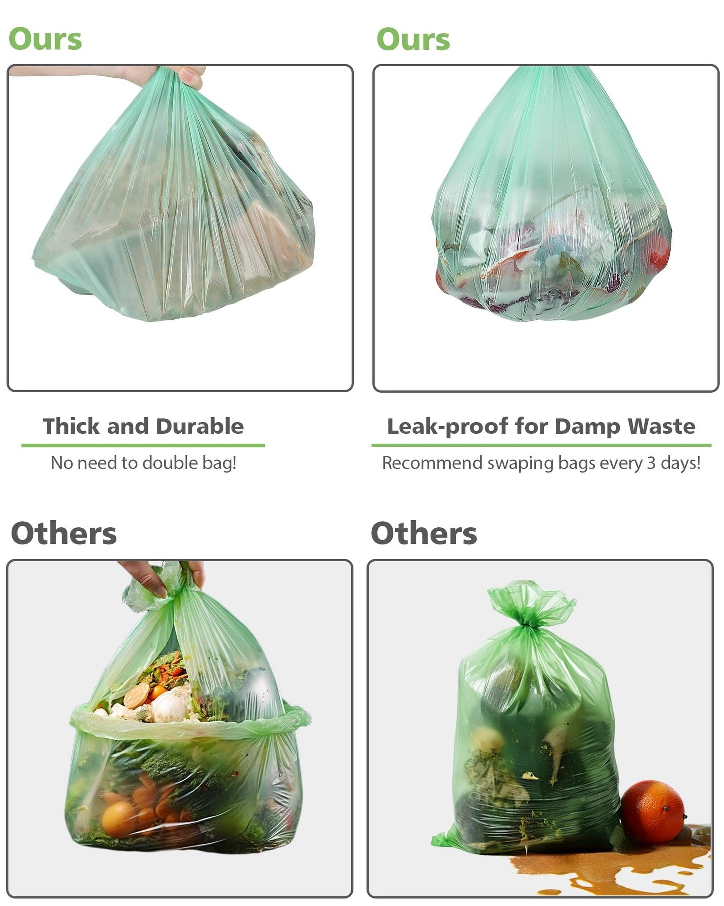 Trash Bags Small 1.2 Gallon AYOTEE, Garbage Bags for Home Office Kitchen fit 5 Liter 5L,1 Gal,74 count, Mini Compostable Bathroom Wastebasket Can