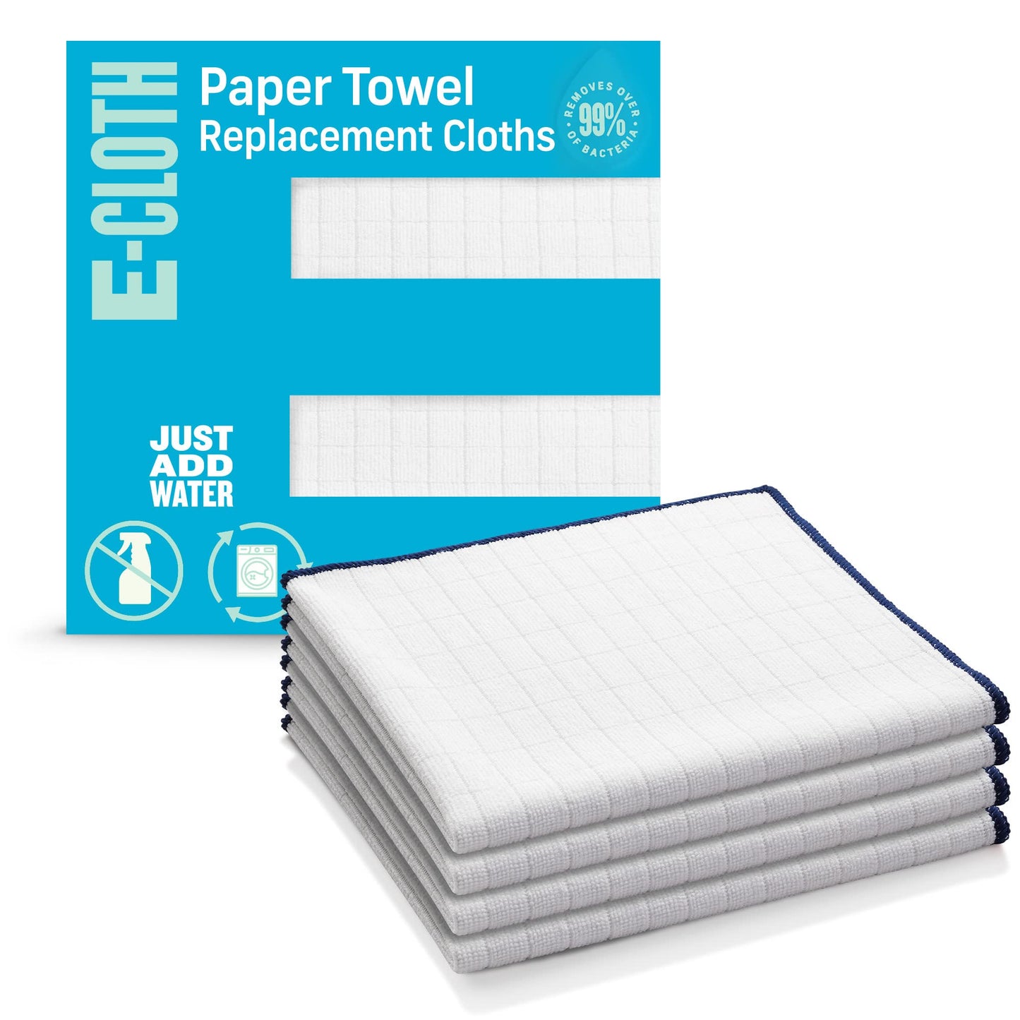 E-Cloth Reusable Paper Towel Replacement Cloth, Premium Microfiber Cleaning Cloths Ideal for Cleaning Up Spills on Countertops, Alternative to Paper
