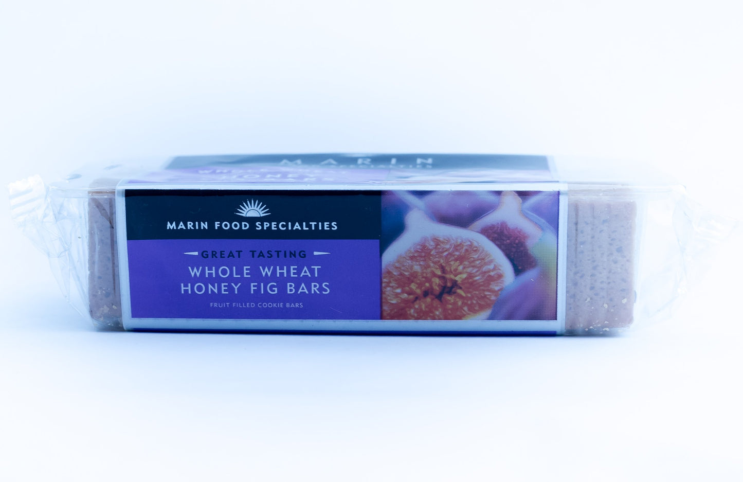 Whole Wheat Fig Bars made with real fruit, and Non-GMO ingredients. Dairy Free. Trans Fat Free. Cholesterol Free. Low Sodium. Good Source of Fiber.