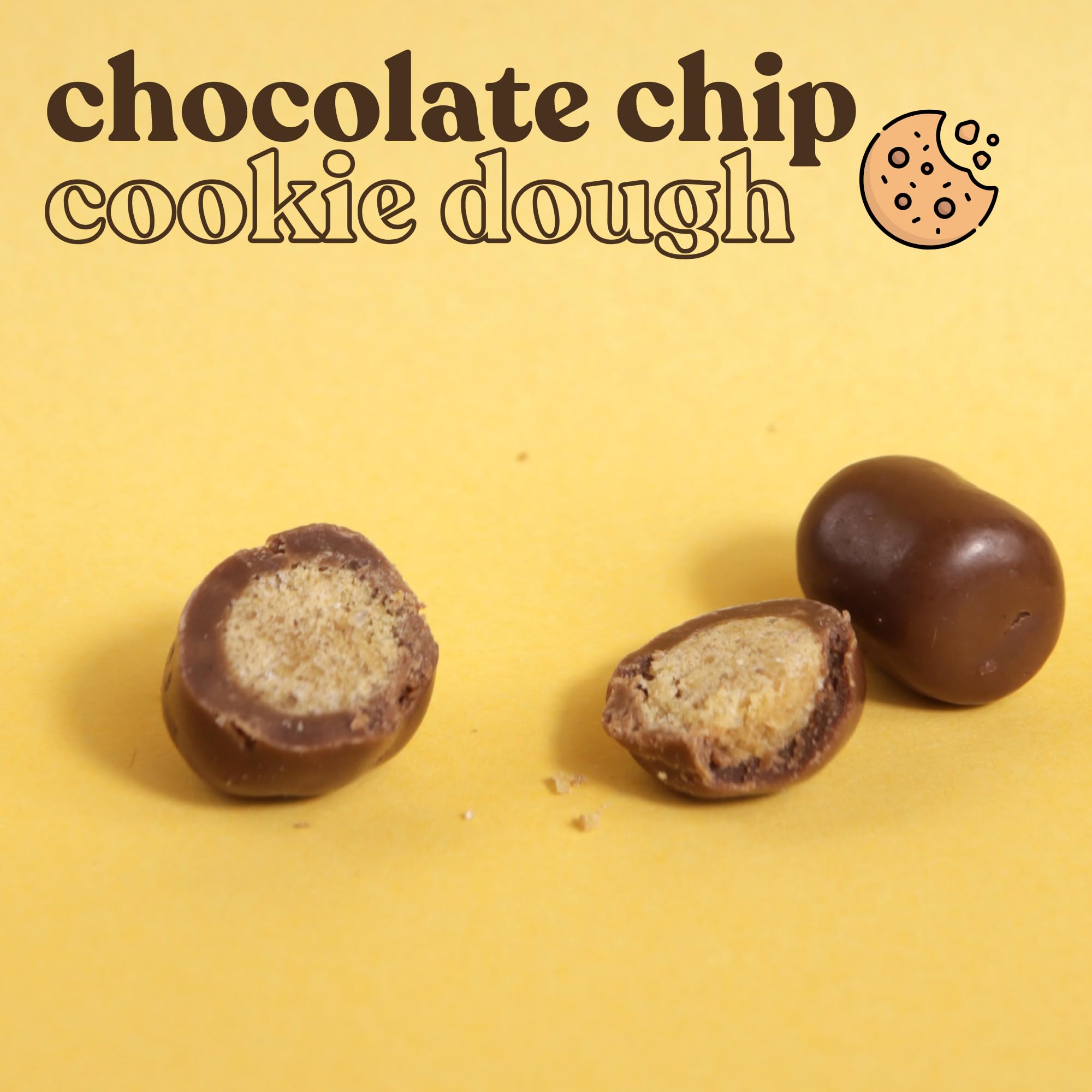 Gigantic Cookie Dough Bites Gift Box, Chocolate Chip Flavored, Over 1 Pound, Novelty Gift
