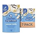Gerber Stage 3 Baby Food Snacks, Banana Vanilla Yogurt Melts, Freeze Dried Yogurt and Fruit Snacks for Babies, Baby Led Feeding, 7-Pack