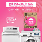 WBM Home 10-in-1 Laundry Pods, Total 96 Count, Ultra Concentrate with Powerful Stain Lifter Technology, Fabric Softener With Rose Extracts, Detergent