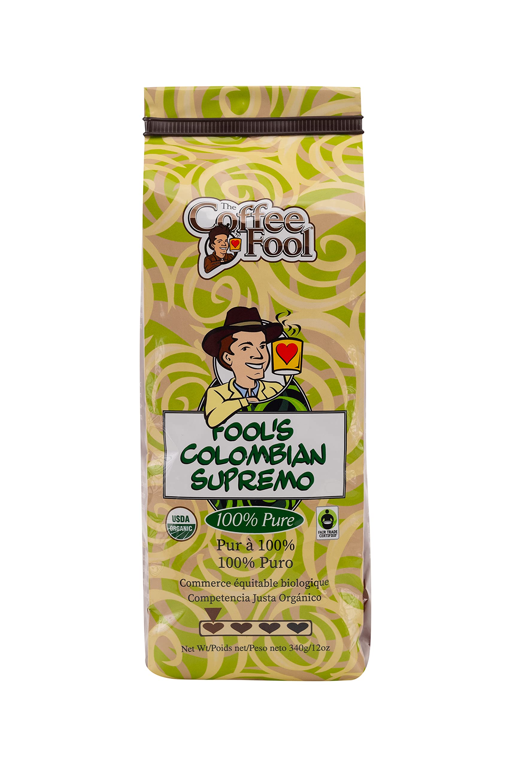 Coffee Fool's Organic Fair Trade Colombian Supremo (Drip Grind)