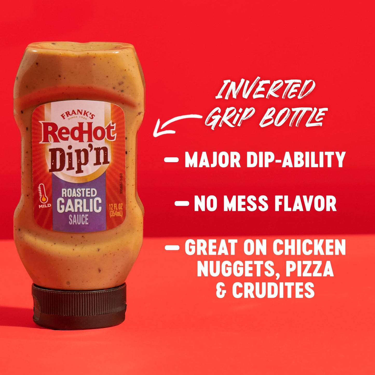 Frank's RedHot Dip'n Roasted Garlic Sauce, 12 fl oz