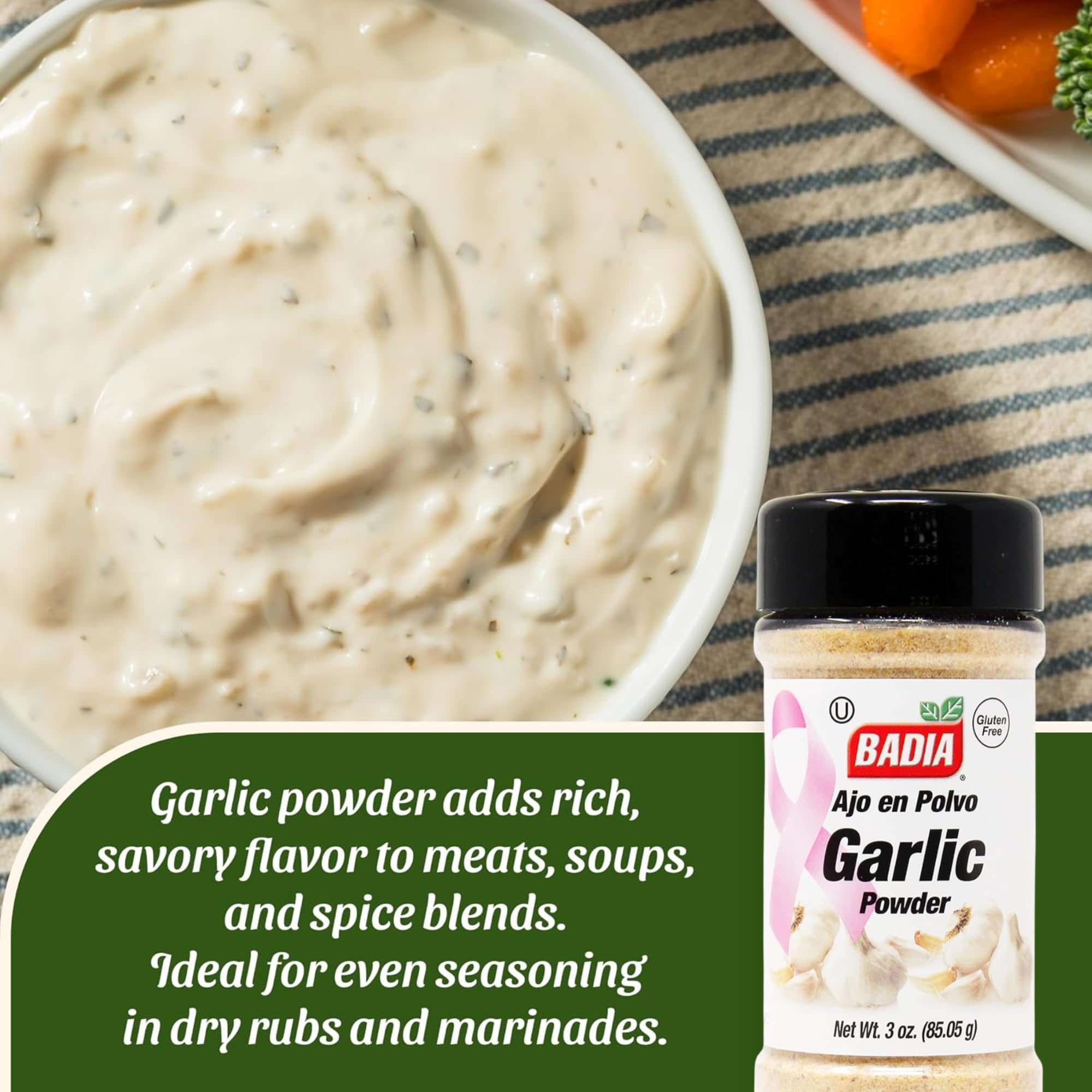 Badia Garlic Powder, 3 oz - Freshly Ground & Flavorful