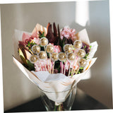 ARTIBETTER 100Pcs Chocolate Ball Wrapping Kit Chocolate Bouquet Holders with Sticks for Valentine Day Weddings and Celebrations DIY Candy Bouquet