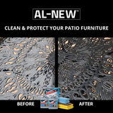 AL-NEW 2 Step Clean & Protect Kit | Clean, Restore, & Protect Your Outdoor Patio Furniture, Garage Doors, Exterior Lights, Window Frames, and More (16