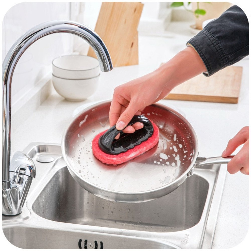 Youlixuess Best Kitchen Floor Bath Tile & Tub Scrubber Kitchen Bathroom Household Scrub Brush Non Scratch Scouring Griddle Pad