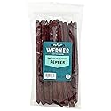 Werner Pepper Smoked Meat Sticks - 20 Pork and Beef Sticks Bulk Pepper Meat Snacks 14 Ounce (20 Individual Sticks, 9" Sticks)