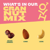 Orchard Valley Harvest Cran Nut Mix, 8 oz Resealable Bag, Sweetened Cranberries, Almonds, And Cashews, Gluten Free, Non-GMO, 4g Of Plant Based Protein