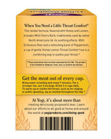 Yogi Tea, Honey Lemon Throat Comfort, 16 Count, Packaging May Vary