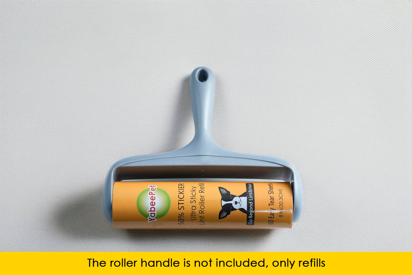 8 inch Large Surface Roller Refill for Scotch-Brite 50% Stickier Lint Roller, Works Great On Pet Hair (60 Sheets per Roll, 3 Pack Refills)