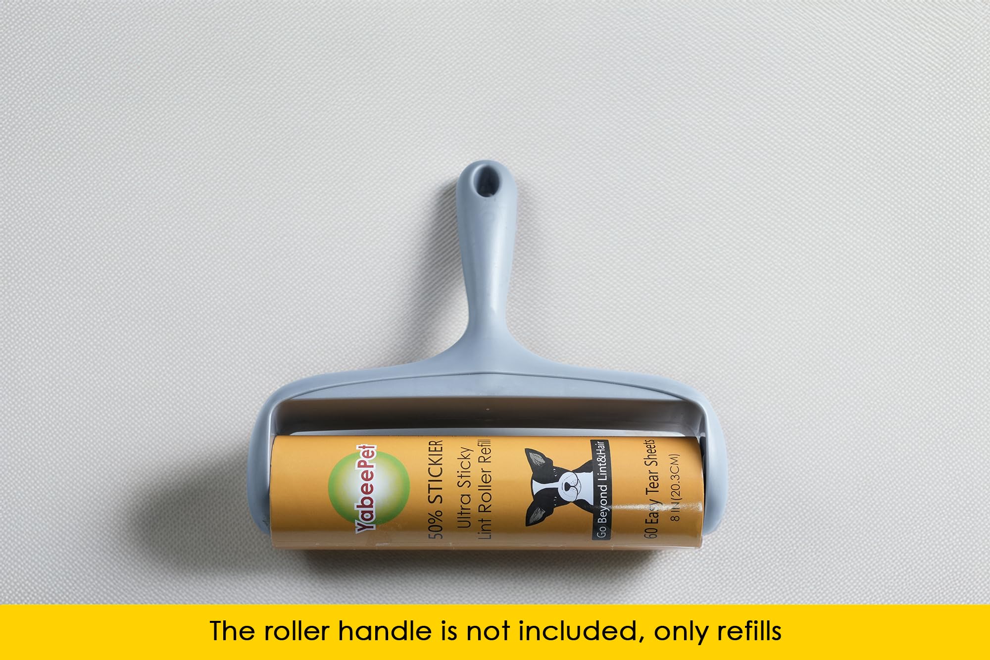 8 inch Large Surface Roller Refill for Scotch-Brite 50% Stickier Lint Roller, Works Great On Pet Hair (60 Sheets per Roll, 3 Pack Refills)