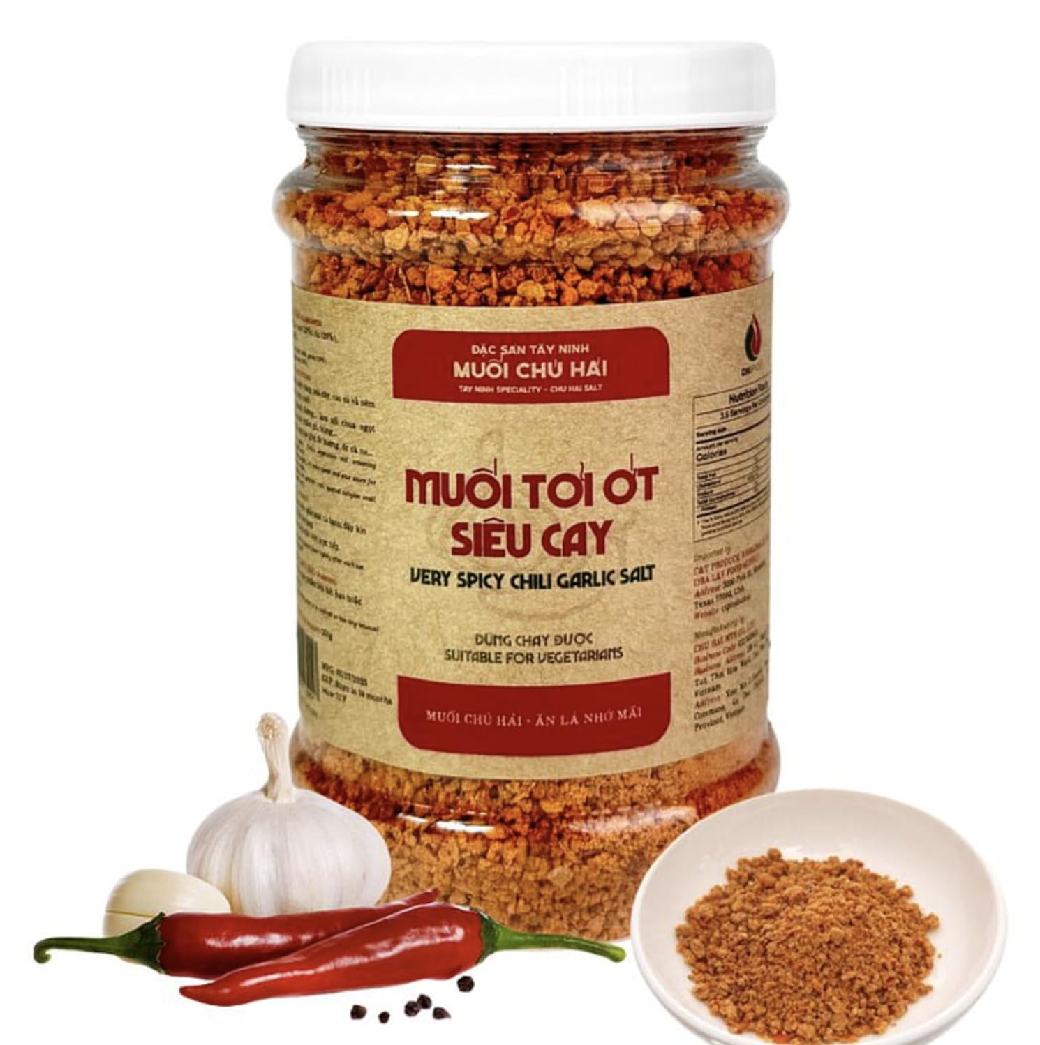 Muoi chu hai - Uncle Hai’s Premium Chili Garlic Sauce: Spicy Hot Sauce from Vietnam, Blend of Peppers & Garlic Salts - Made for Cooking, Delicious on
