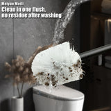 Meiyan Meili Gunmetal Gray Toilet Brush and Holder, Space Aluminum, Deep Cleaning, Rust-Free, Bathroom Cleaning Brush Set