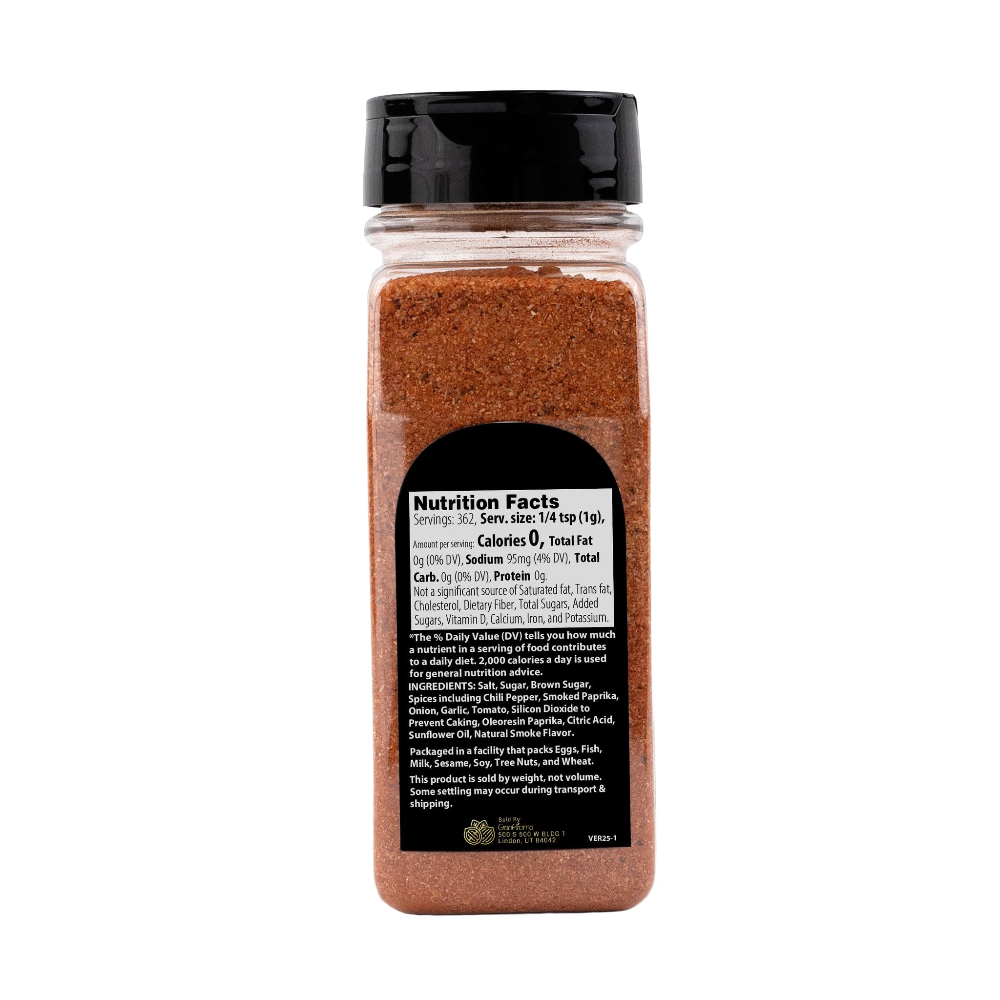 GranAroma Smoky BBQ Seasoning, Rich Smoky Flavor, Perfect for Grilling and Roasting (12.8 Ounce)