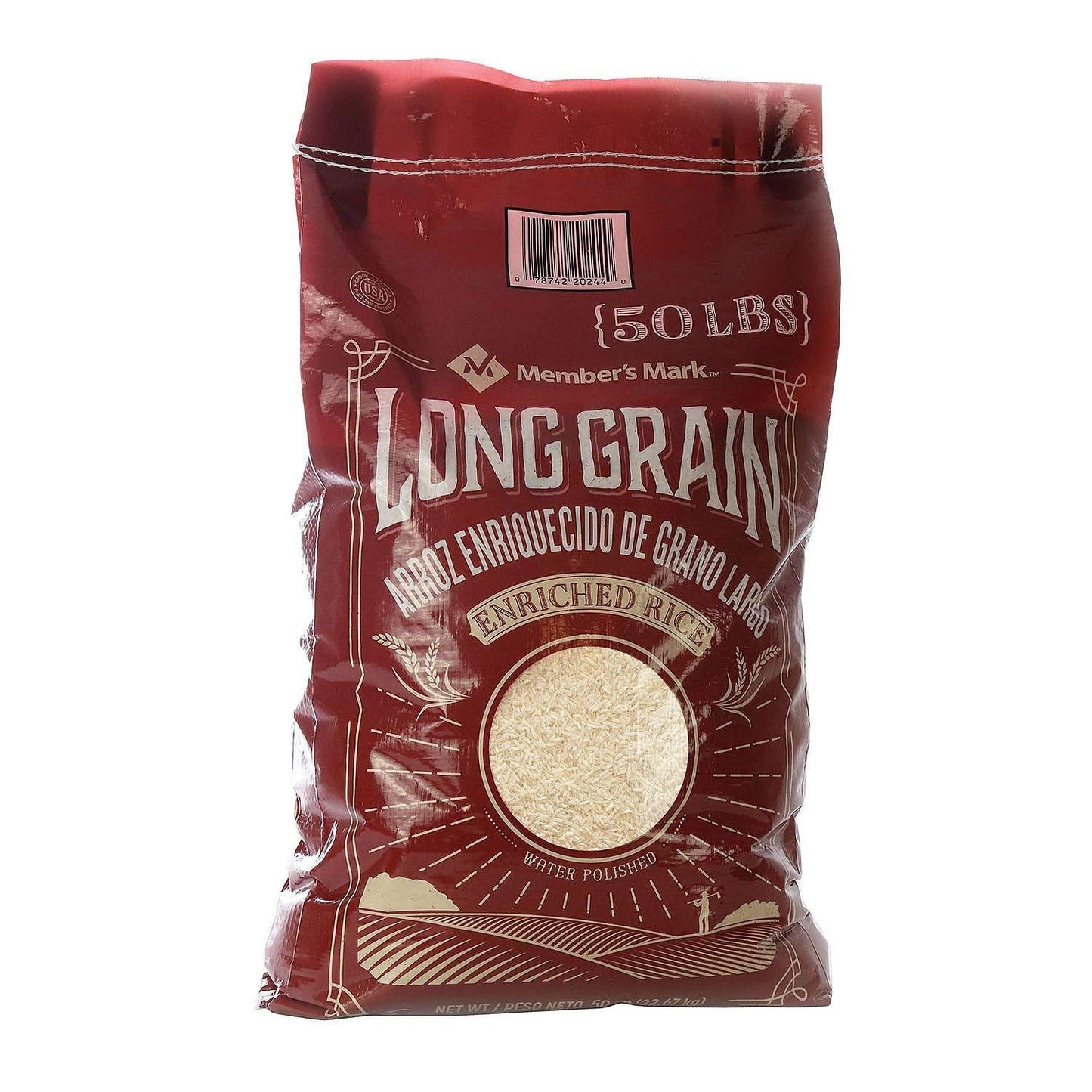 Member'sMark Long Grain White Rice, 50 Pound - SET OF 2