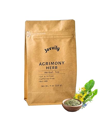Jovvily Agrimony Herb - 4 oz - Cut & Sifted - Herbal Tea - Non-GMO