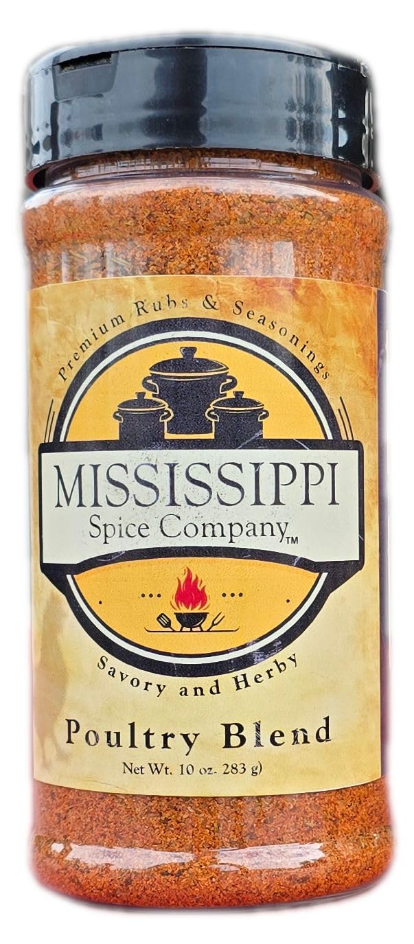 Mississippi Spice Company Premium Rubs & Seasonings, Poultry Blend, 10 oz