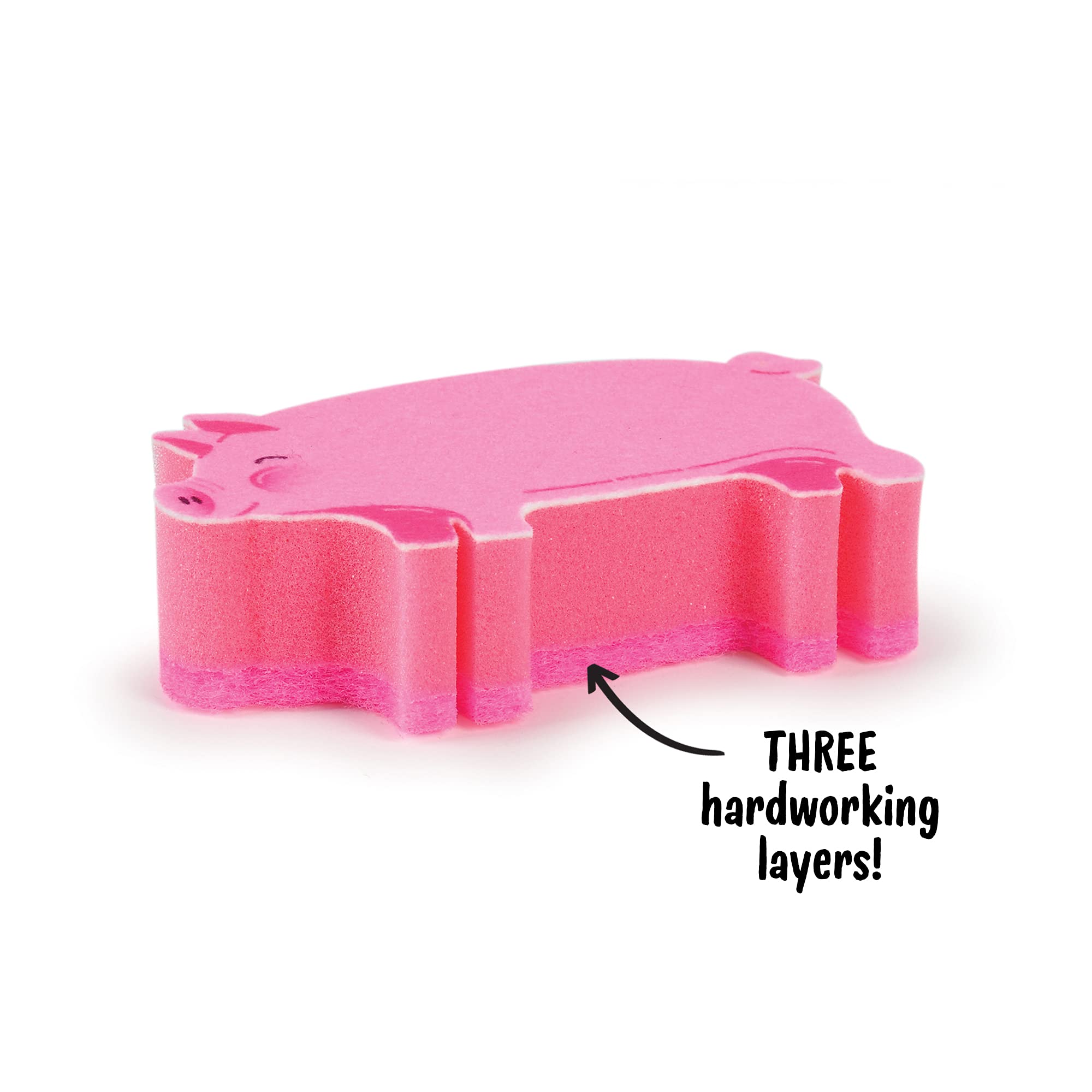 Genuine Fred, Pigsty, Kitchen Sponges, Set of 2, Pink (5286340)