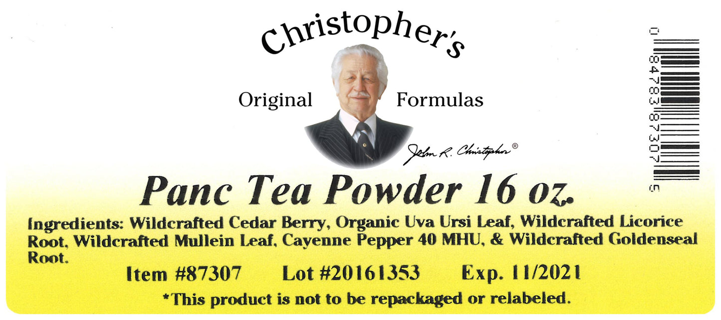 Christopher's Original Formulas Panc Tea Powder 16 OZ