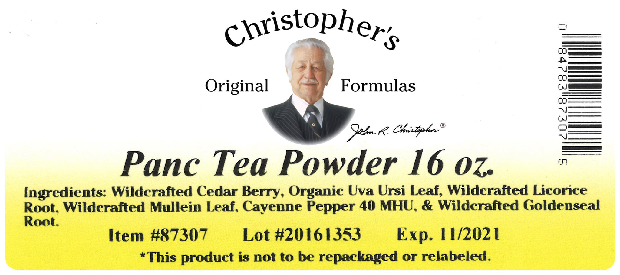 Christopher's Original Formulas Panc Tea Powder 16 OZ