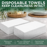 Fresh Towel Disposable Linen-Feel Guest Hand Towels - 12 x 16.5 Inch Soft Absorbent Cloth-Like Napkin Folded Towels for Kitchen Restaurant, Bathroom