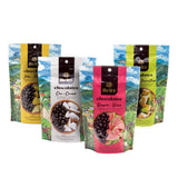Cafe Britt® Chocolates Dark Chocolate-covered Tropical Fruit(4 Pack)(Guava, Coconut, Passion Fruit, Pineapple) (6 oz) Gourmet Dark Chocolate, Gluten
