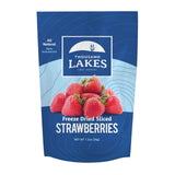 Thousand Lakes Freeze Dried Fruit - Strawberries 4-pack 1.2 ounces (4.8 ounces total) | No Sugar Added | 100% Sliced Strawberries