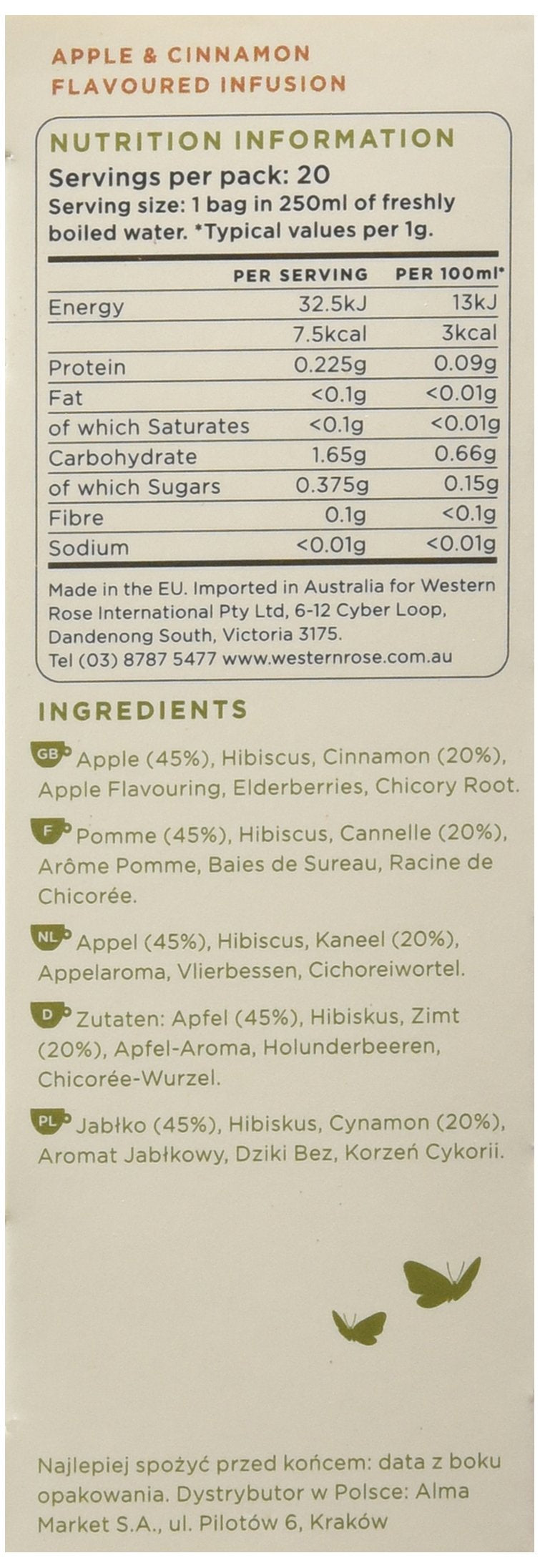 Heath & Heather Tea, Invigorating, Apple & Cinnamon, 20 Count (pack of 12)