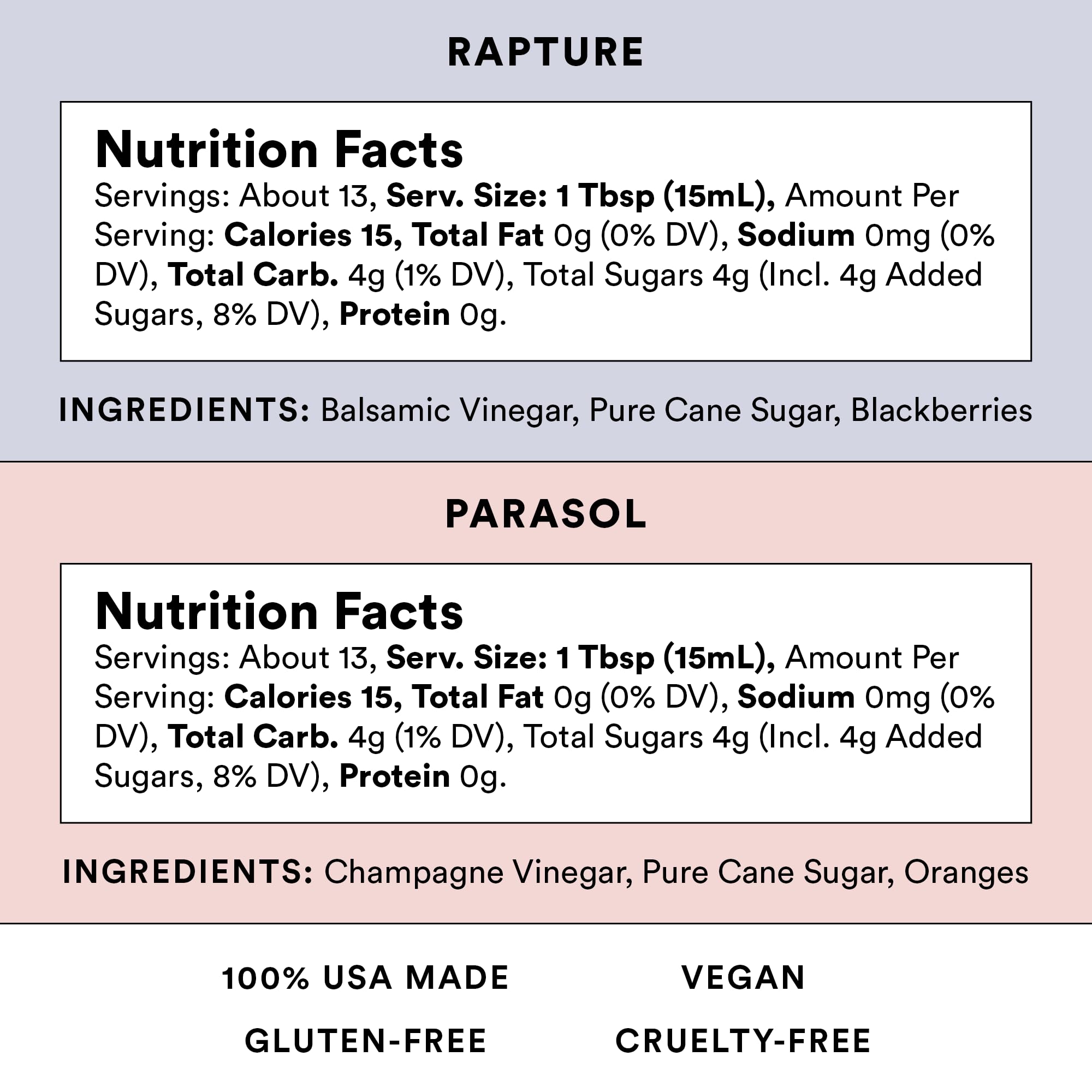 Brightland The Vinegar Duo, Set of Two - Balsamic Vinegar & Champagne Vinegar, Artisinal Vinegars Perfect for Salad Dressings, Marinades, Cooking