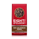 Eight O'Clock Coffee 100% Colombian Peaks Whole Bean Coffee, Medium Roast, 11 Ounce (Pack of 1) - Rich, Winey & Full Bodied