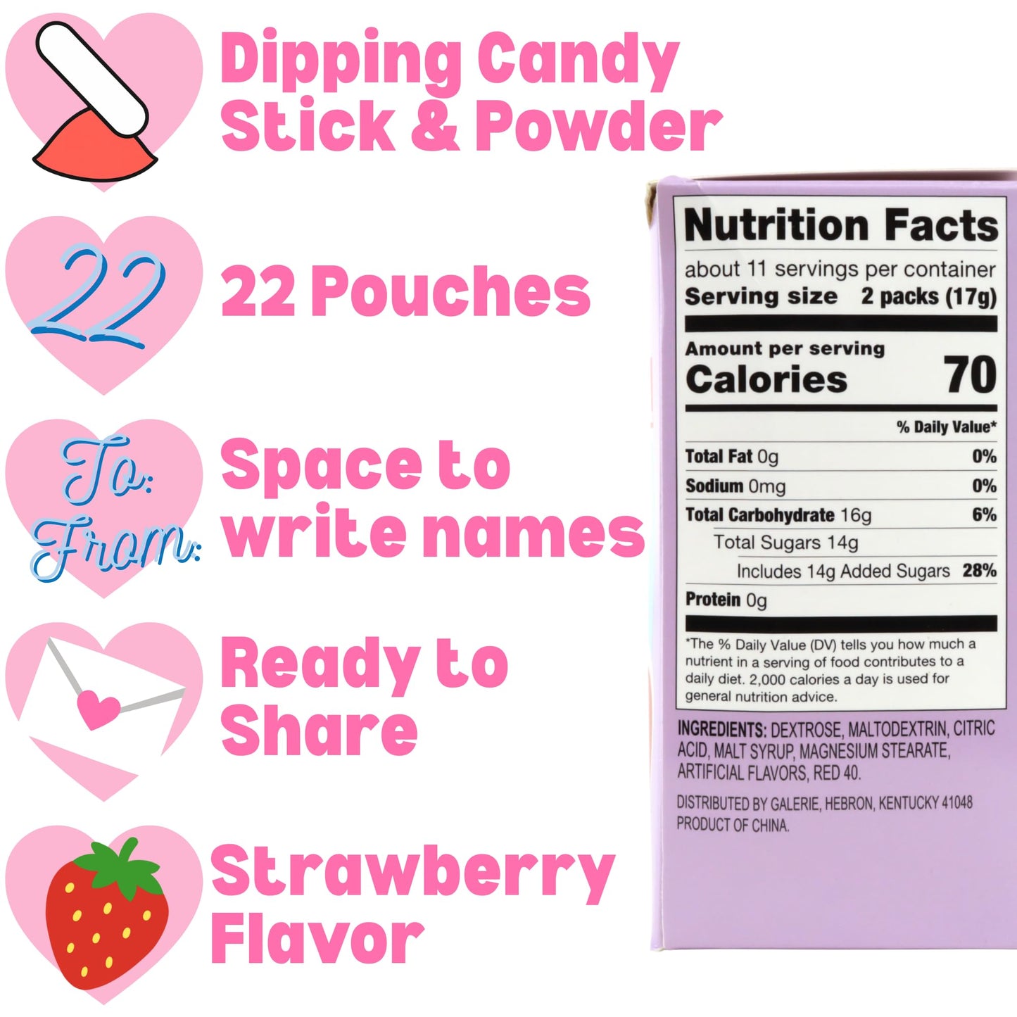 Disney Candy, Cars, Spiderman, Mickey and Minnie and Stitch Themed, Strawberry Flavored Dipping Powder, Birthday Party Favor Treats, 22 Pouches Inside