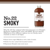 Lillie's Q - Smoky Barbeque Sauce, Gourmet BBQ Sauce, Sweet Brown Sugar BBQ Sauce, Mild Smoky Flavor, Premium Ingredients, Made with Gluten-Free