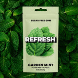Refresh Gum, Sugar Free, Natural, Xylitol, Aspartame Free Chewing Gum, Natural Flavors & Organic Ingredients, Plastic Free, Non GMO, Gluten Free