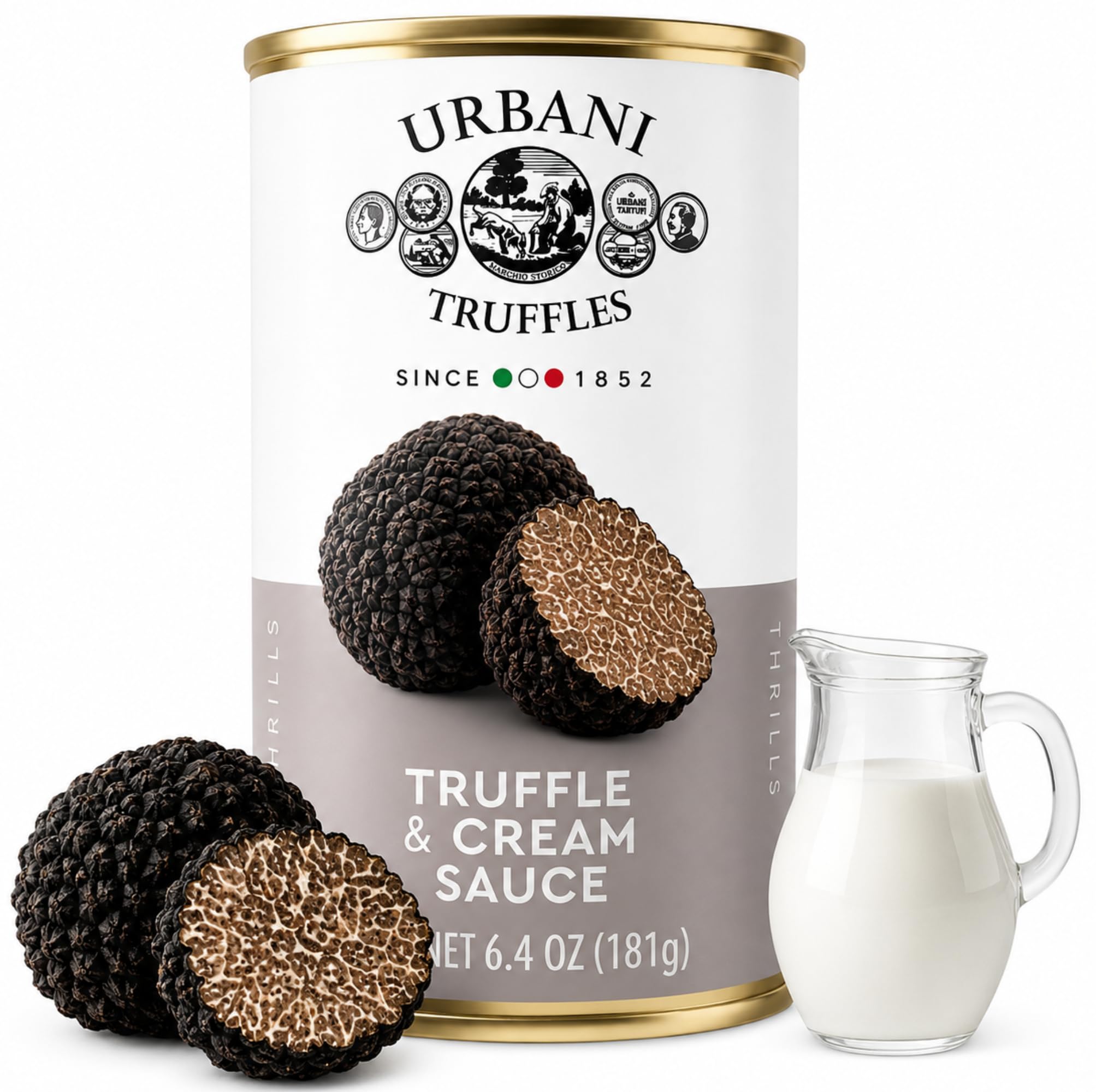 Cream & Black Truffle Sauce 6.4oz, Italian for Pasta, Pizza, Meat & Fish