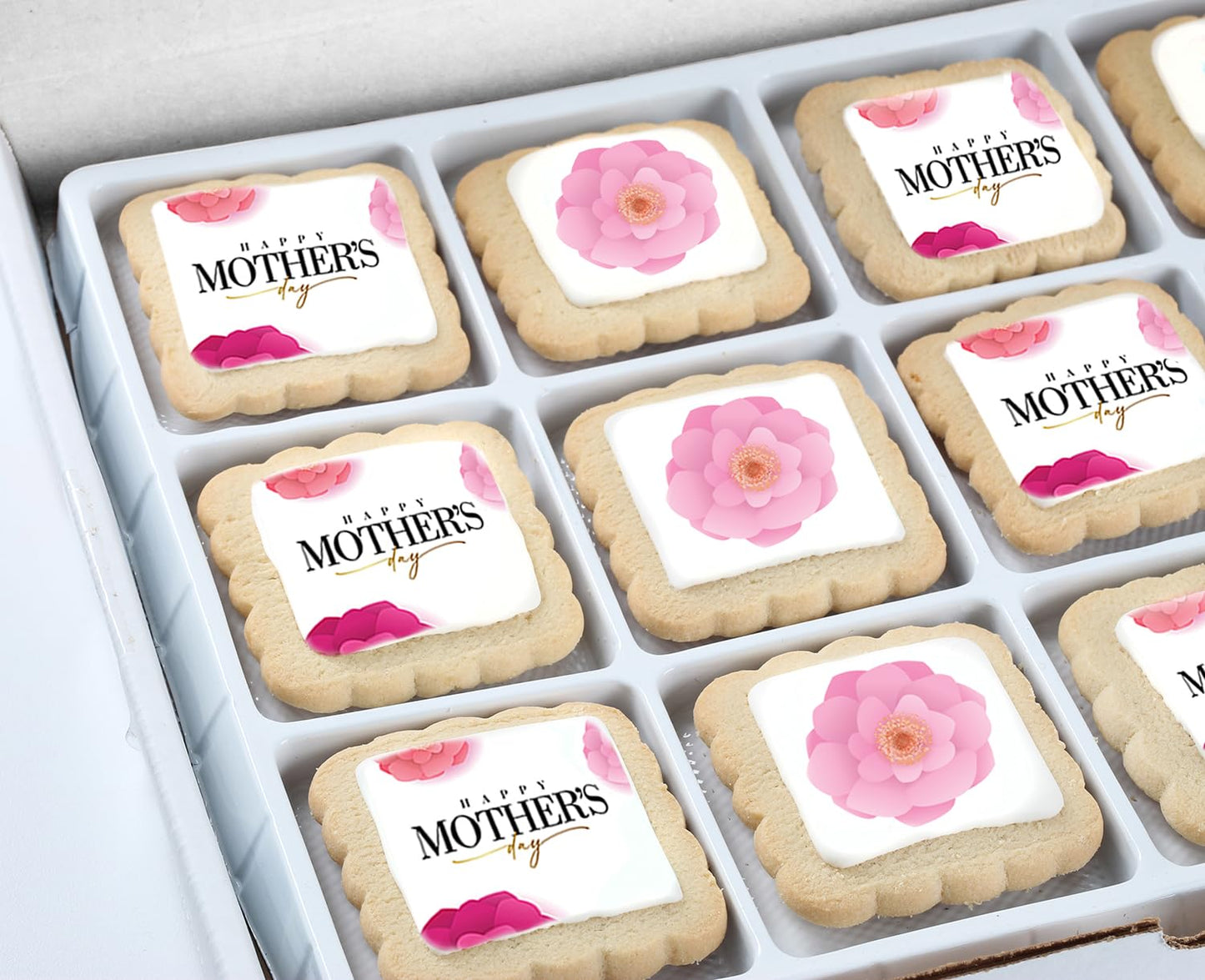 Mothers Day Cookies Gift Basket for Mom for wife from daughter Son | Individually Wrapped | 12 Pack | Nut-Free | Kosher Dairy