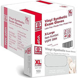 AroPaw Disposable Vinyl Gloves Powder Free, Latex Free, 4 Mil 100 Per Box (Case of 1000, Large)