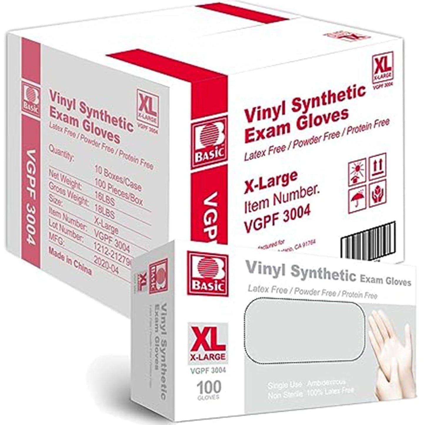 AroPaw Disposable Vinyl Gloves, Clear, Powder Free, Latex Free Disposable Gloves (Medium-1000) VGPF-3002