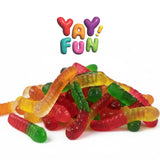 Assorted Gummy Worms Candy, Halal Candy Bulk 2 Pound Bag | Fruit Flavored Gummy Worms Candy | Sweet & Chewy Worm Gummies for Parties, Candy Buffets