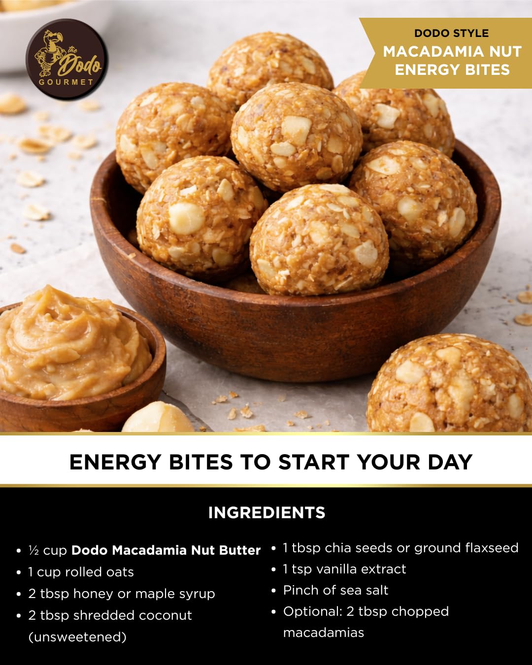The Dodo Gourmet Crunchy Macadamia Nut Butter