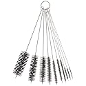 Pipe Cleaners Homewinner 8 inch Nylon Bottle Straw Cleaning Brush Set Stainless Steel Handle Flexible Tube Brushes Multiple Size, Set of 10
