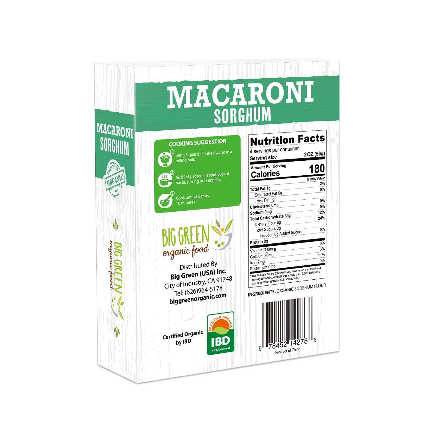Organic Sorghum Macaroni, 8.8oz, New Concept Pasta (2)