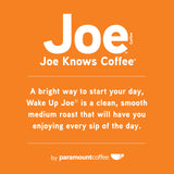 Joe Knows Coffee Single Serve Cups Pods and Capsules, Wake Up Joe, 48 Count
