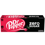 Dr Pepper Cherry Zero Sugar Soda, 12 fl oz cans, 12 pack