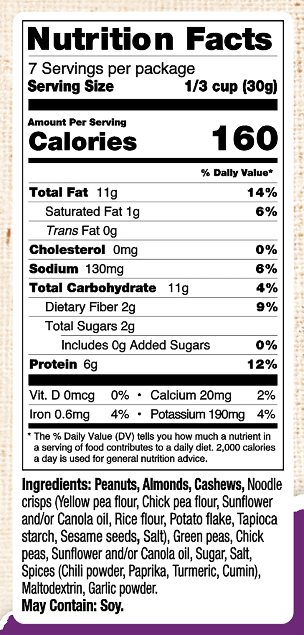 Bhuja Nut Mix, 7-ounce Bags (Pack of 6)