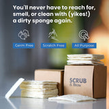 Scrub & Throw Loofah Scrub Sponge, Natural, Plastic-Free, Non-Scratch, for Kitchen, Dishes, Pots and Cleaning, Plant-Based, Plastic-Free