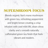 The Republic of Tea SuperShroom Focus Lion’s Mane Green Tea, Organic Peppermint and Lemon Blend, Naturally Caffeinated, Unbleached Tea Bags in